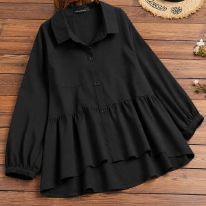 Black Peplum Top