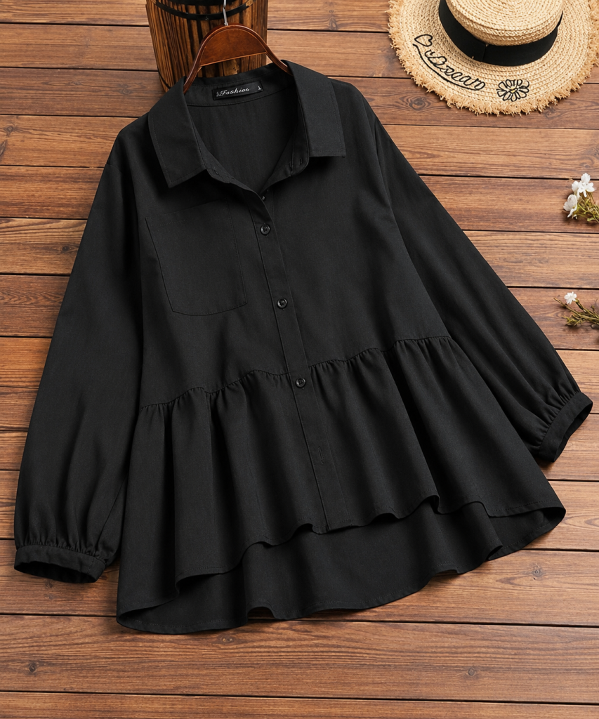 Black Peplum Top