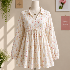 Floral Printed Babydoll Dress